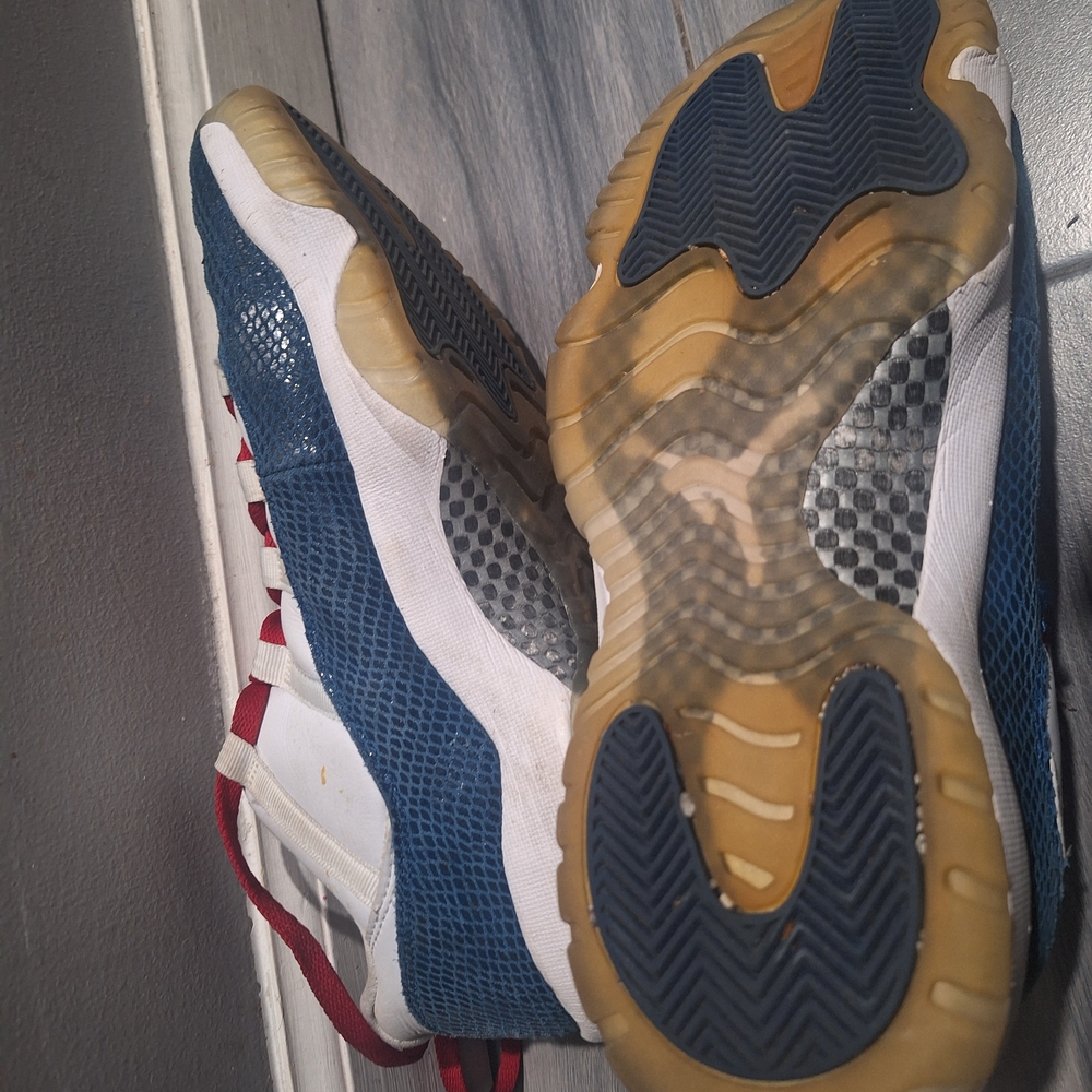 Kids Blue and White Athletic Sneakers
